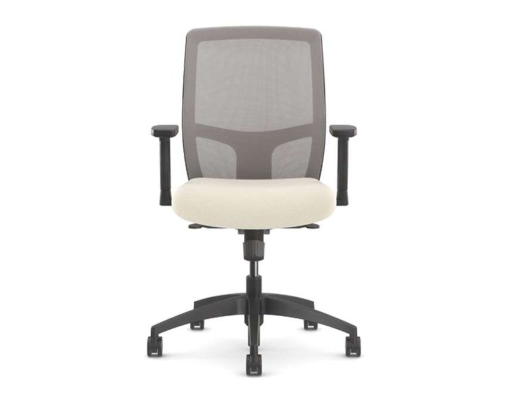 ofs-airus-task-chair grey mesh-white-arms