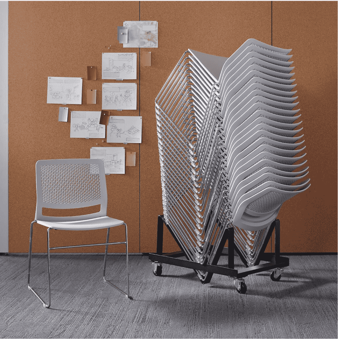 ofs-genus stacking chairs- group