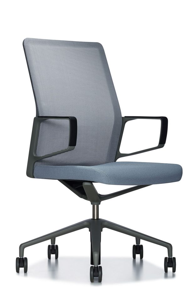 11245 warmgrey3quartfrt lowres <ul> <li>available armless or with arms (with or without armcaps)</li> <li>aluminum, nylon, or jury base, and a work stool height option</li> <li>aluminum frames and bases are available polished or powder-coated in four colors: black, dark grey, warm grey, and white</li> <li>nylon bases, mesh carriers, and arm caps are vailable in black, dark grey, and warm grey</li> </ul>