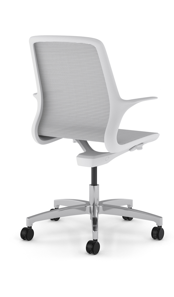 <ul> <li>conference, collaborative, and stool seating</li> <li>one-piece mesh back and seat</li> <li>integrated intuitive control</li> <li>supports multiple sit positions</li> <li>polished aluminum base standard</li> <li>choice of two frame colors with coordinating mesh</li> <li>warranted to 300 lbs.</li> </ul>