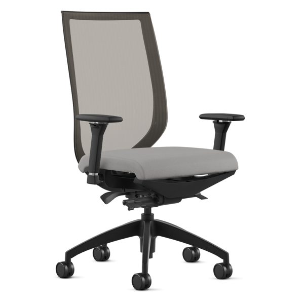 aria cloud the aria chair by 9 to 5 seating with its many arm and control mechanism options, is able to be used in multiple parts of your workplace. could be used as a task chair for a single or multi-shift operation to keep your employees comfortable with ergonomic arm options and a full synchro tilt or intensive synchro control mechanism that offers multiple options to your employees to adjust their chair to their liking. the aria chair could also be used in the conference room with its loop arms and colorful mesh options to set the tone for a fun place to work.
