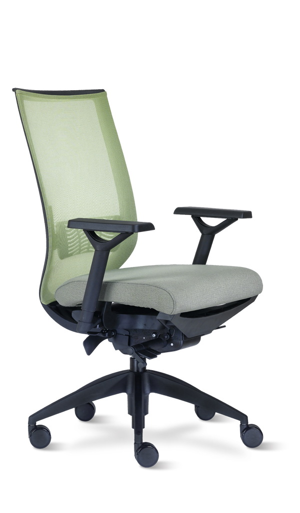 aria frontangled view 2 the aria chair by 9 to 5 seating with its many arm and control mechanism options, is able to be used in multiple parts of your workplace. could be used as a task chair for a single or multi-shift operation to keep your employees comfortable with ergonomic arm options and a full synchro tilt or intensive synchro control mechanism that offers multiple options to your employees to adjust their chair to their liking. the aria chair could also be used in the conference room with its loop arms and colorful mesh options to set the tone for a fun place to work.