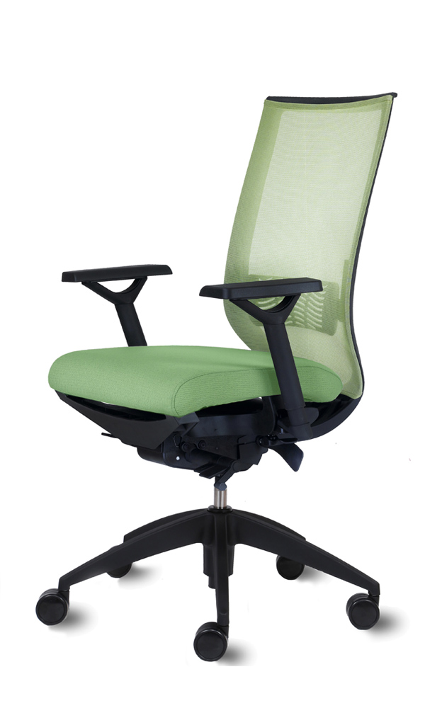 aria green frontangled view 2 the aria chair by 9 to 5 seating with its many arm and control mechanism options, is able to be used in multiple parts of your workplace. could be used as a task chair for a single or multi-shift operation to keep your employees comfortable with ergonomic arm options and a full synchro tilt or intensive synchro control mechanism that offers multiple options to your employees to adjust their chair to their liking. the aria chair could also be used in the conference room with its loop arms and colorful mesh options to set the tone for a fun place to work.