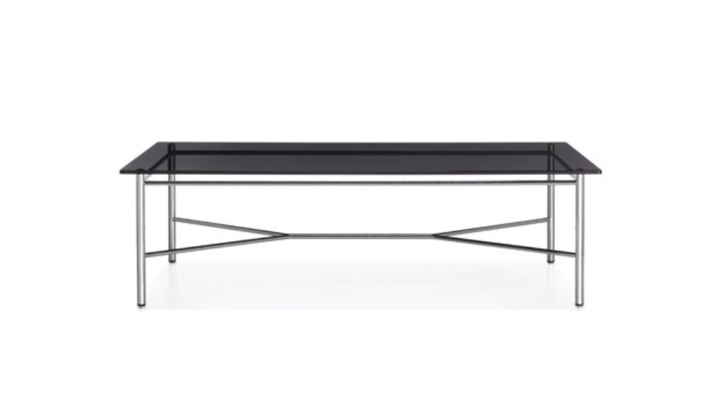 keilhauer boxcar 4384 — rectangular coffee table, glass top