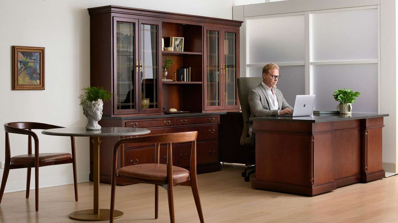 Classic Executive Desk Collection | OFS | Alan Desk, image size:1300x731