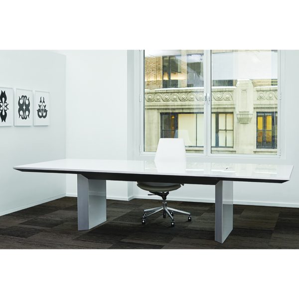 nucraft tavola conference chair white glass top in new york