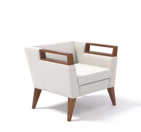 clarke lowback wood lounge chair coriander designs