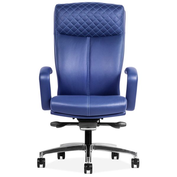 carmel conference seating via seating alan desk 21 features: <ul> <li>backrests: high or mid backs available in split or single shell forms.</li> <li>stitching: unique, tuxedo-style stitching with choice of adding executive diamond stitching to the headrests</li> <li>via seating's comfort foam</li> <li>arms: height adjustable and fixed, executive "c" shape options</li> <li>bases: five-star based available in black nylon, polished aluminum and brushed aluminum finishes</li> <li>jury seating: optional jury base on mid backs featuring height adjustment,  360 degree swivel and no weight return-to-center & return to max height</li> <li>max weight: 350 lb</li> <li>quick ship: 10 chairs produced in a 48 hour period</li> <li>warranty: 12 year warranty including the foam.</li> </ul>