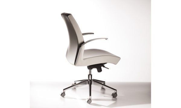 source international clever conference chair 4 <ul> <li>mechanism: swivel tilt, knee tilt, fixed height swivel tilt</li> <li>arms: polished aluminum & soft chrome</li> <li>arm caps: black or gray poly</li> <li>base: polished aluminum, soft chrome, black nylon</li> <li>multiple textiles available</li> </ul>