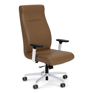 via seating dyce executive chair in brown leather