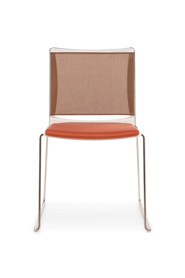 library images splash chair white copper mesh front view scaled