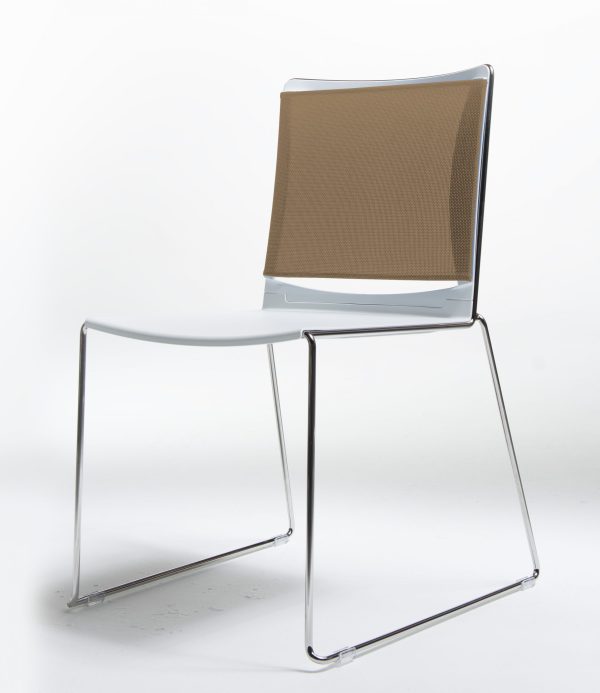 library images splash chair white copper mesh side 45 front view left scaled