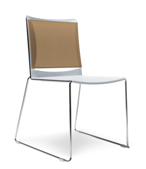library images splash chair white copper mesh side 45 front view right scaled