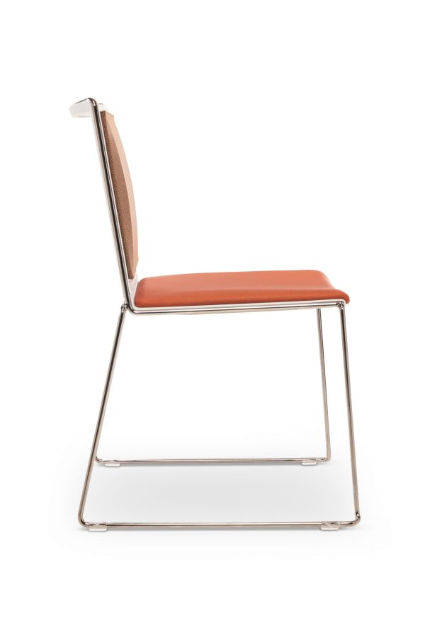 library images splash chair white copper mesh side view scaled