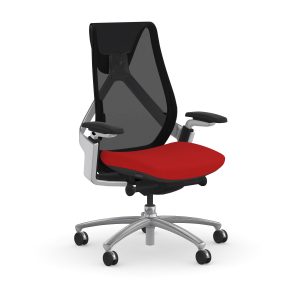 9to5seating sol task chair black mesh with red fabric seat