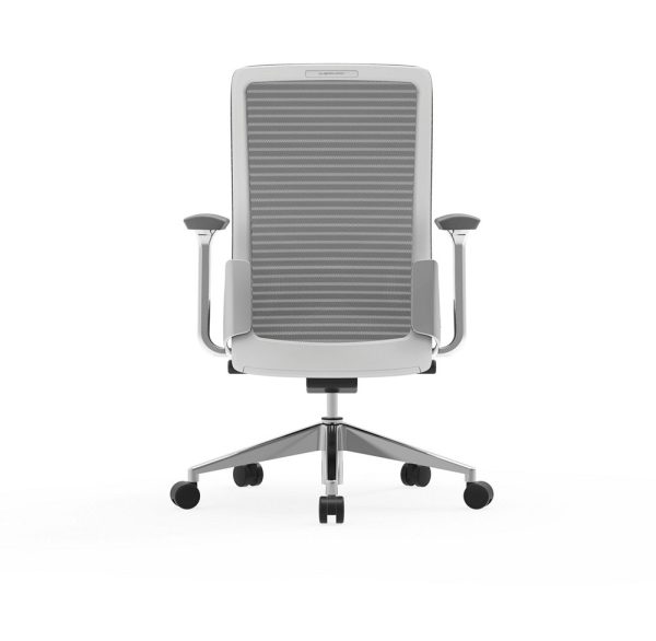 eon conference chair cherryman alan desk 8   <ul> <li><strong>frame:</strong> available in black frame with matching black mesh and arm pads or white frame with gray mesh and arm pads.</li> <li><strong>base:</strong> polished cast aluminum 5 star base.</li> <li><strong>mechanism:</strong> advanced synchro-tilt with seat slider adjustment (2”)</li> <li><strong>tilt:</strong> full-back 3 locking positions & tension adjustment.</li> <li><strong>height adjustment:</strong> pneumatic seat height adjustment (4”).</li> <li><strong>arms:</strong> diecast aluminum stationary arms - can be assembled with or without arms</li> <li><strong>seat:</strong> 3” thick polyurethane contoured seat.</li> <li><strong>durability:</strong> textile durability for seat and back mesh, 100,000 doublerubs. passes cal technical bulletin117-2013.</li> <li><strong>certification:</strong> ansi/bifma x5.1 general purpose office chair certified. recycling content: 40% post-consumer (pc) & 18% preconsumer (pi) aggregate recycled content.</li> <li><strong>warranty:</strong> limited lifetime warranty.</li> </ul>