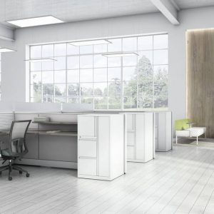 Global Total Office Evolve Panel System Alan Desk