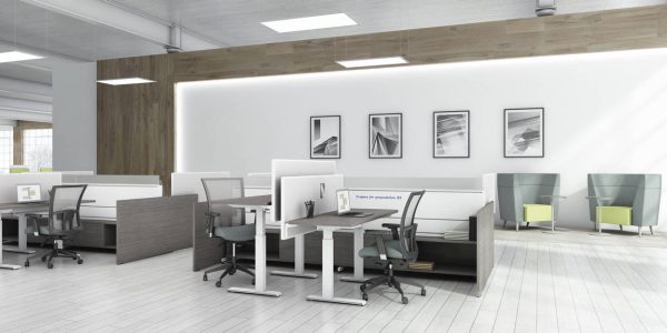 global total office evolve power beam panel system alan desk 24
