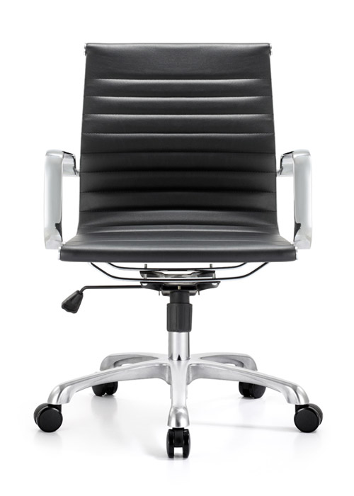 classic mid back conference chair woodstock alan desk 5 <ul> <li>eco leather seating surfaces</li> <li>available in black, off-white, and gray</li> <li>high polished triple plated chrome frame</li> <li>hand polished aluminum base</li> <li>oversized 60mm casters</li> <li>adjustable tilt tension</li> <li>tilt lock</li> <li>pneumatic gas height adjustment</li> <li>generous dimensions</li> <li>rated for 250 pounds</li> <li>available as a high back version.</li> </ul>