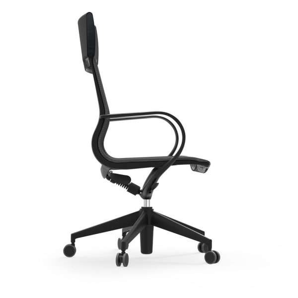 curva hi back nylon chair idesk alan desk 4 the curva high back nylon chair by idesk has a sophisticated european design that will bring the conference room to life. this conference chair features a glass reinforced nylon frame and a durable mesh seat and back. the headrest features monza graphite black leather. this conference chair is also ergonomically designed, allowing you to sit for longer periods of time with no discomfort thanks to its shape that forms a natural lumbar support. with a weight capacity of 250 lbs., and limited lifetime warranty, consider this chair to be part of your conference room.