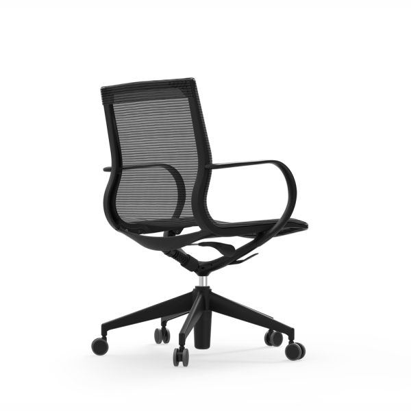 curva mid back nylon chair idesk alan desk 1 curva was designed in milan for conference, executive, lounge and hi-task categories. the structure is available in two visually distinctive materials: solid aluminum in brushed titanium finish or glass reinforced nylon in matte finish. arm or armless. the seat is metallic graphite mesh or monza graphite black leather. hi-back head rest in monza black leather. the precision mechanism complements the pure aesthetics.