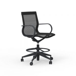 iDesk Curva Nylon Stool with Arms Alan Desk