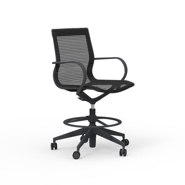idesk curva nylon stool with arms alan desk