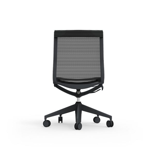 curva nylon mid back armless idesk alan desk 3 the idesk seating collection cur109 model curva chair was designed by milan architects for high end conference room and executive seating applications. this high back curva model features black mesh seating surfaces and a black leather headrest for a unique two tone appeal that's sure to impress. with an abundance of user friendly features and versatile ergonomic attributes, the curva is an elite level office chair that's ready to meet your specific business needs.