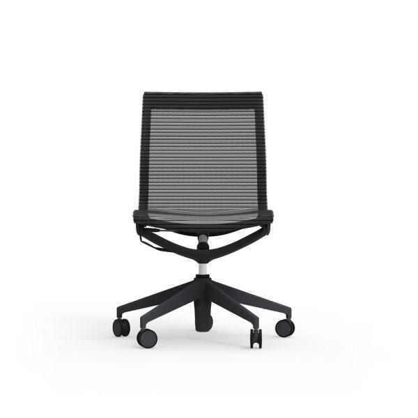 curva nylon mid back armless idesk alan desk 4 the idesk seating collection cur109 model curva chair was designed by milan architects for high end conference room and executive seating applications. this high back curva model features black mesh seating surfaces and a black leather headrest for a unique two tone appeal that's sure to impress. with an abundance of user friendly features and versatile ergonomic attributes, the curva is an elite level office chair that's ready to meet your specific business needs.