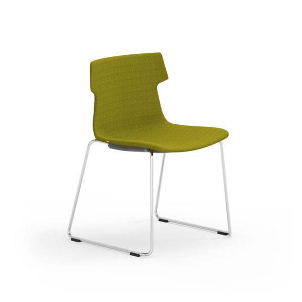 idesk tikal upholstered sled base chair alan desk
