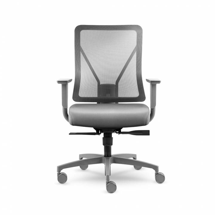 allseating levo task chair gray frame and gray fabric