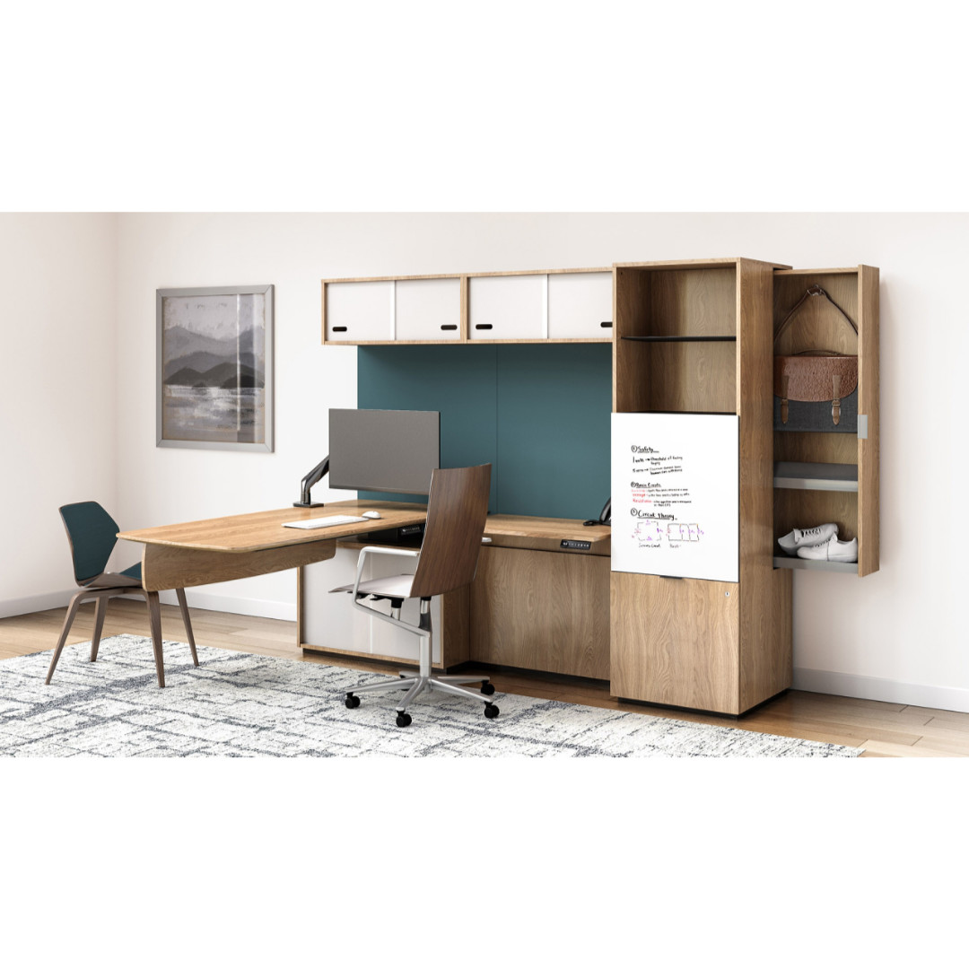 enwork cayman collection modern private office l shape height adjustable