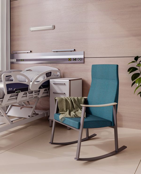 allseating patient room 2 rev6 <p><strong>features:</strong></p> <ul> <li>rühe features 3 frame finishes and 7 arm cap colors over 3 materials: polyurethane, solid maple and corian.</li> <li>durable lightweight 14g steel frame in silver, matte smoke and matte bronze.</li> <li>molded foam for seat and back features a soft cleanout.</li> <li>arms designed for easy ingress and egress.</li> <li>curvature of the arm provides a natural cradle to support the user's arm.</li> </ul>