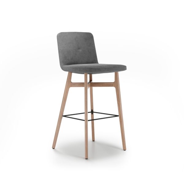 swav 94400 rightfront <p>the swav counter and bar stools combine some of the standout elements of this product family into one seating solution – the organic, warm wooden base of the armless lounge chair and the framed backrest design detail from the mid-back conference chair, beautifully tying this suite of seating together.</p>