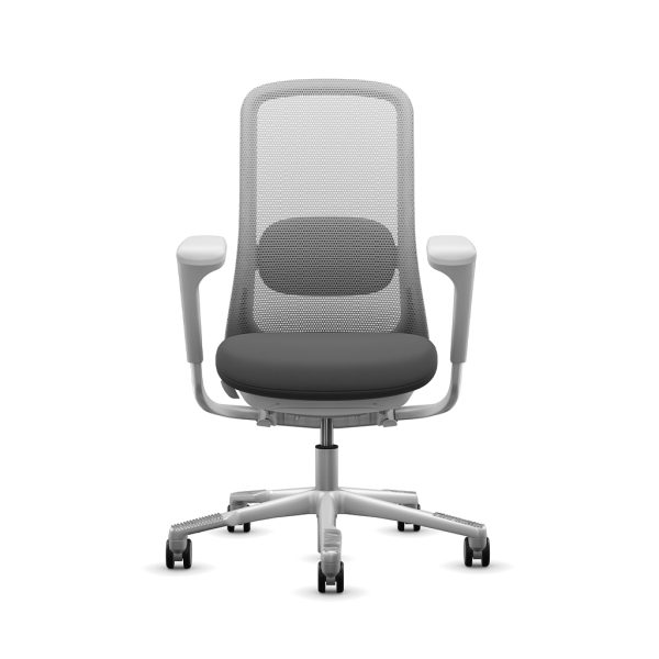hag 9to5 seating sofi office chair - light gray frame and fabric