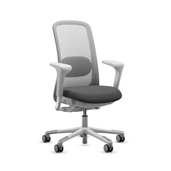 hag 9to5 seating sofi office chair - light gray frame and fabric (2)
