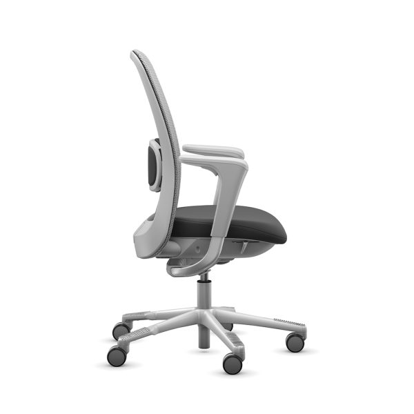hag 9to5 seating sofi office chair - light gray frame and fabric (3)