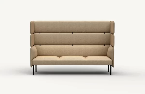 htad090 adapt highback threeseat sofa 02 <p>with 3 back heights to choose from, adapt sofa and settee give you the options you need to create show-stopping lounge setting that will draw users in. soft curves, sleek metal detailing, and the option for contrasting fabrics are components that will set your space apart.</p> <ul> <li>collection includes lounge chairs, sofas, and benches</li> <li>multiple configurations of each product</li> <li>available in multiple fabrics</li> </ul>