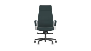 Allseating Requisite executive chair high back in greenish vinyl