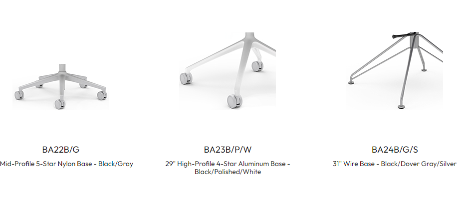 9to5 seating base options