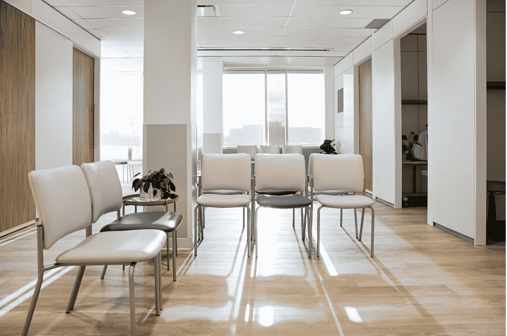 rainbow wide chairs healthcare lobby