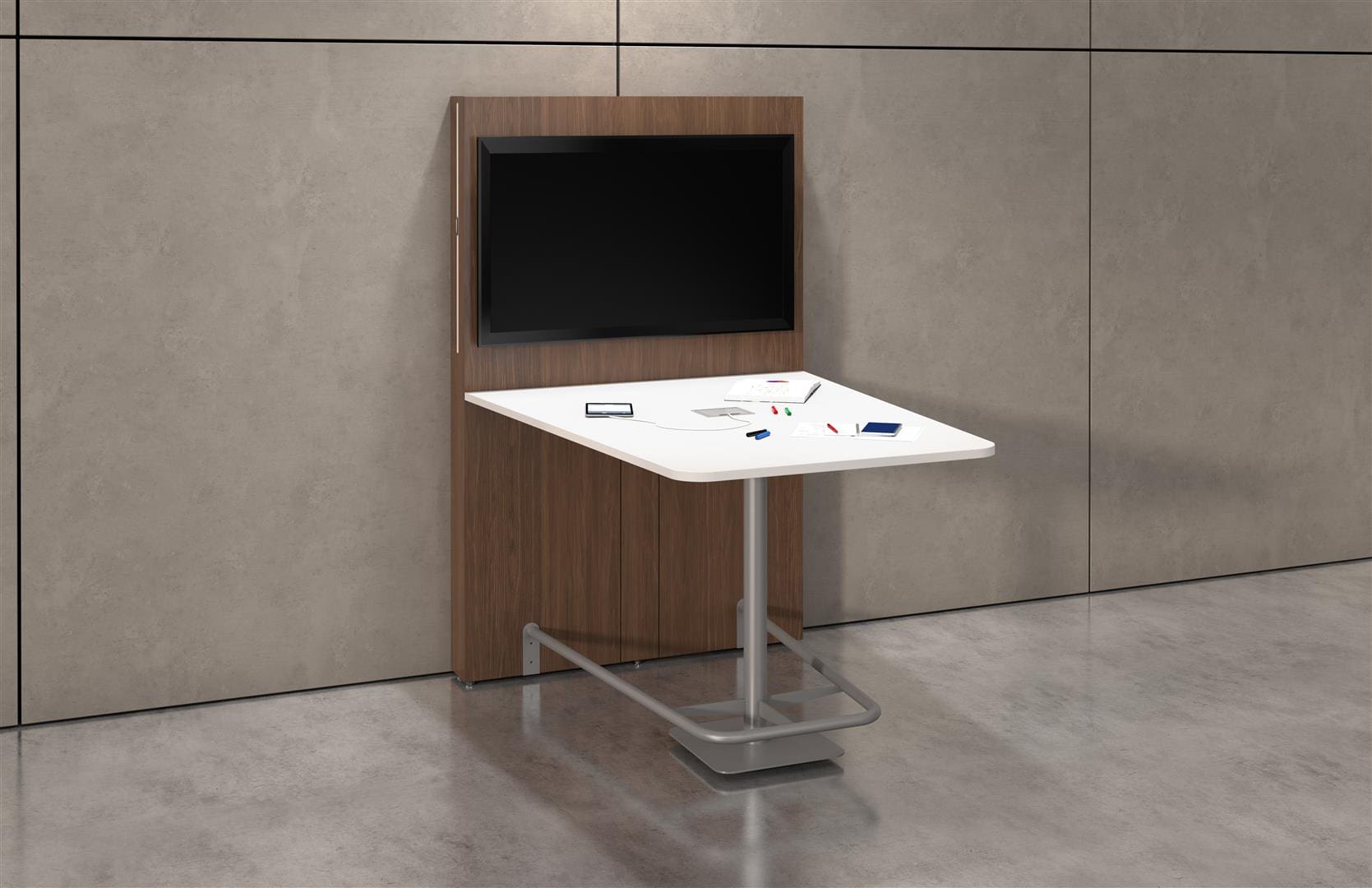 deskmakers - narrative series media table bar height