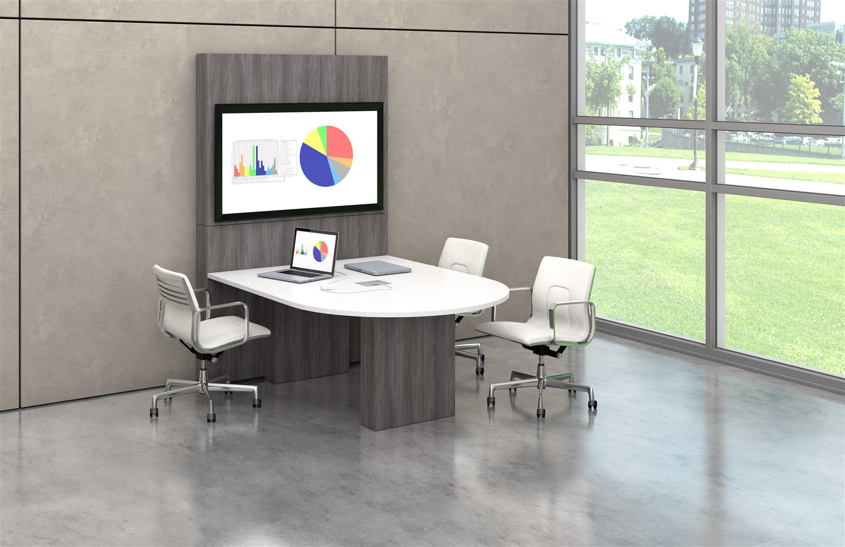 deskmakers - narrative typical media table configuration