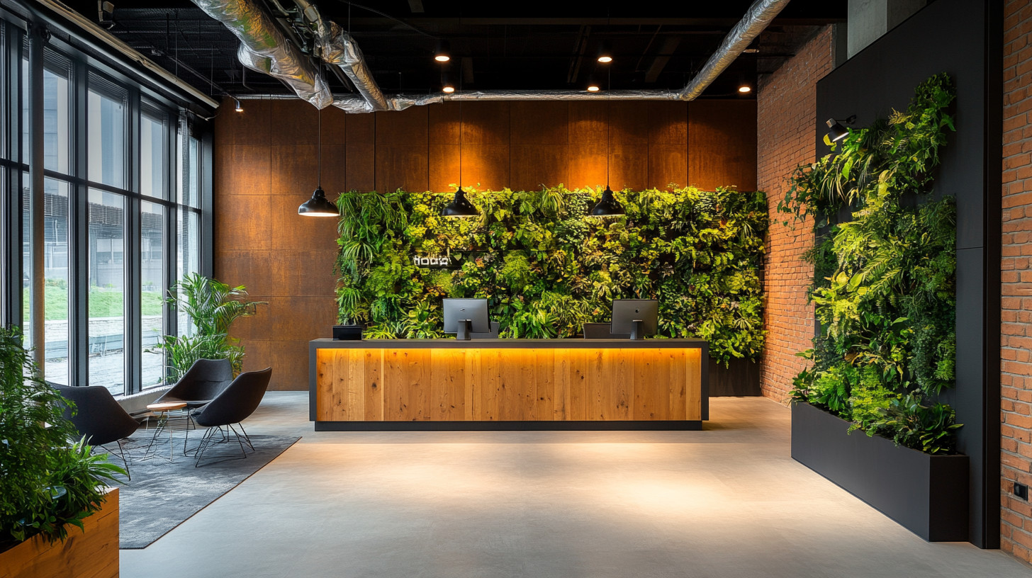modern reception desk