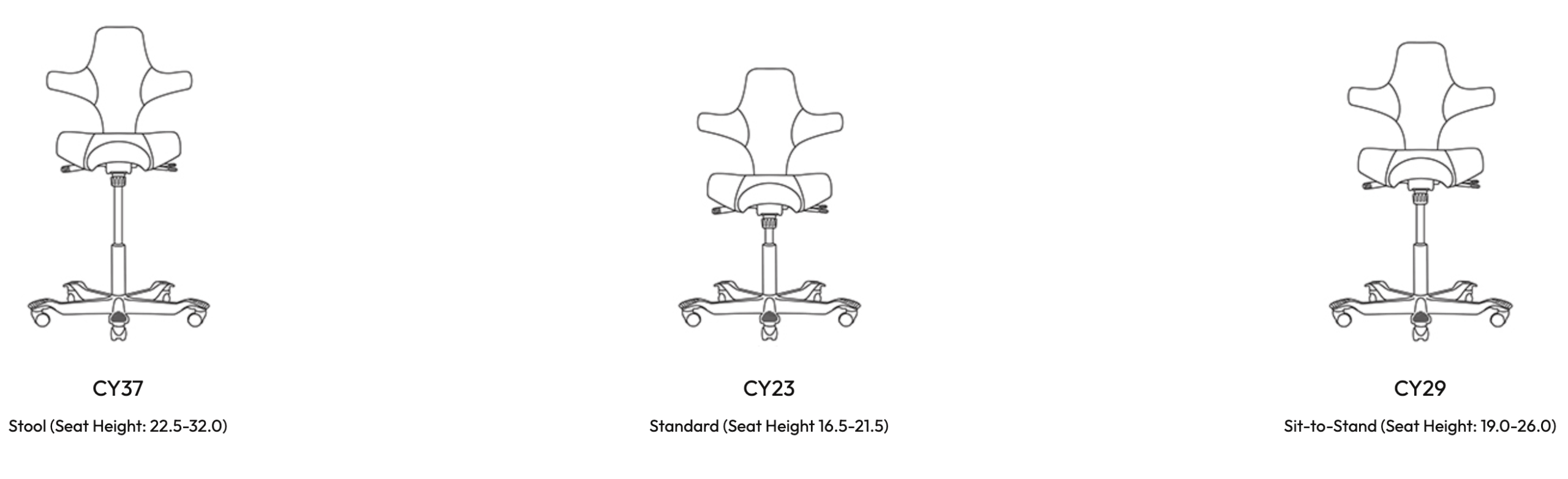 HAG Capisco cylinder height