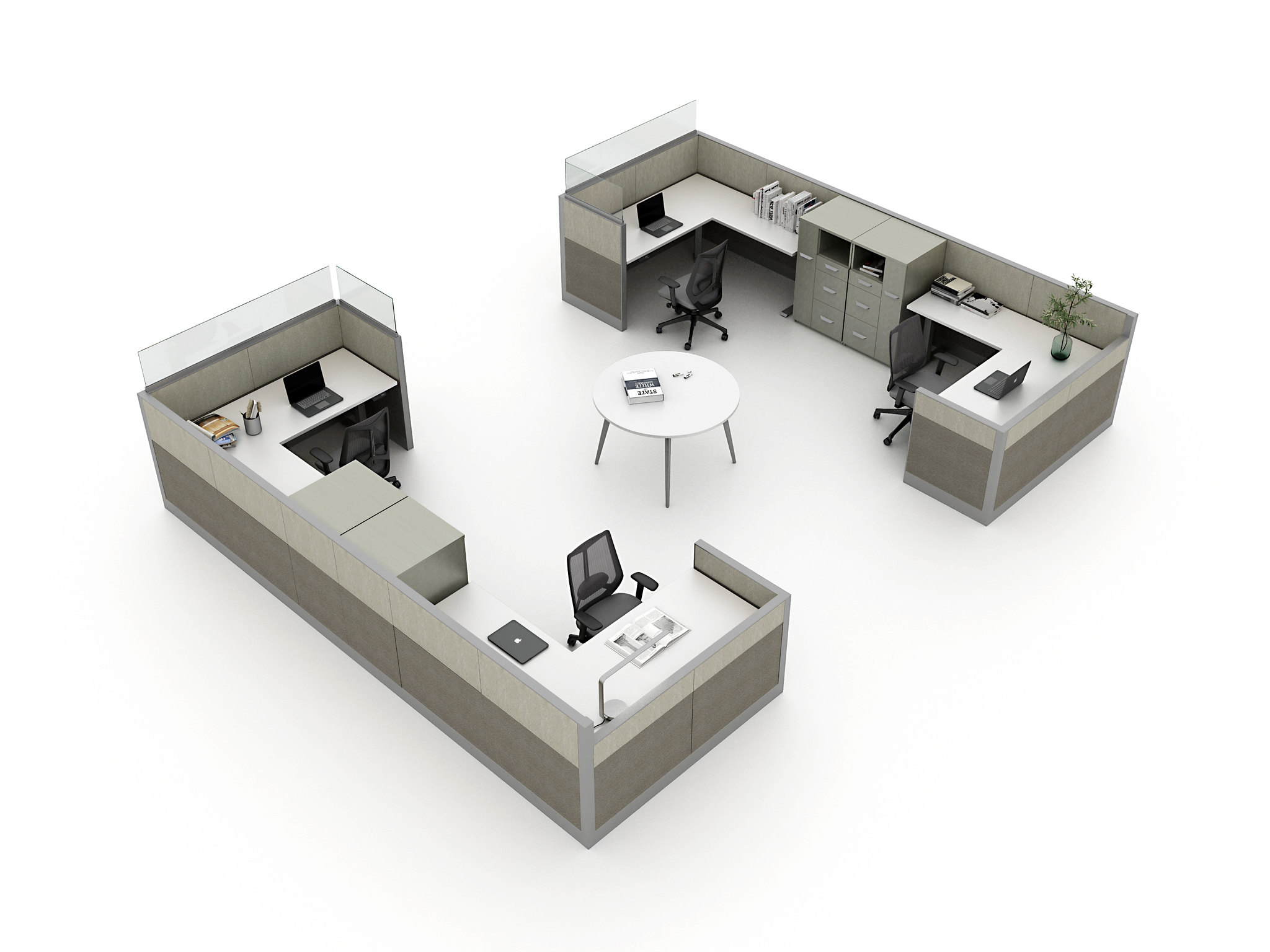 friant - interra cubicles - 45 inch high panels