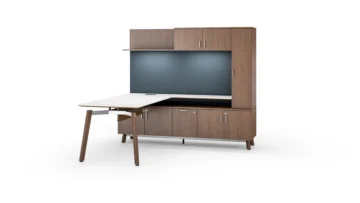 enwork Ligouri private office executive L shaped desk