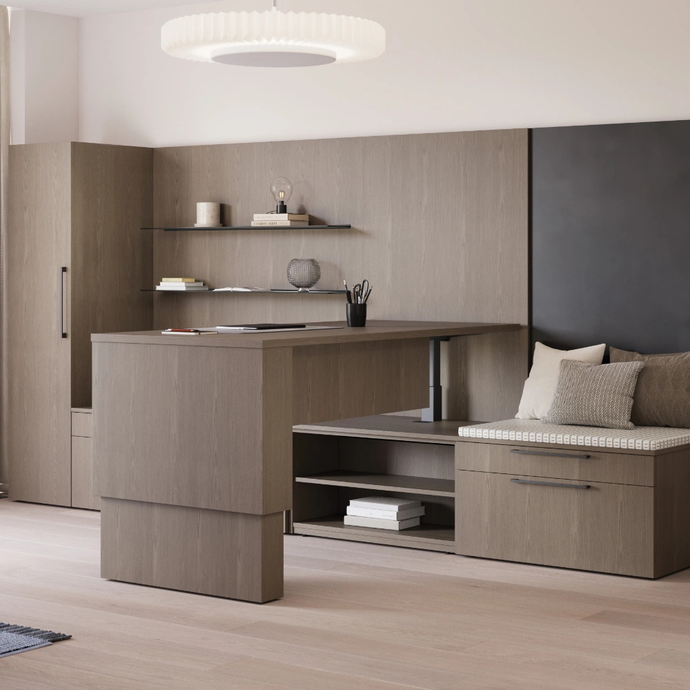 jsi vision l shape desk with wardrobe cabinet