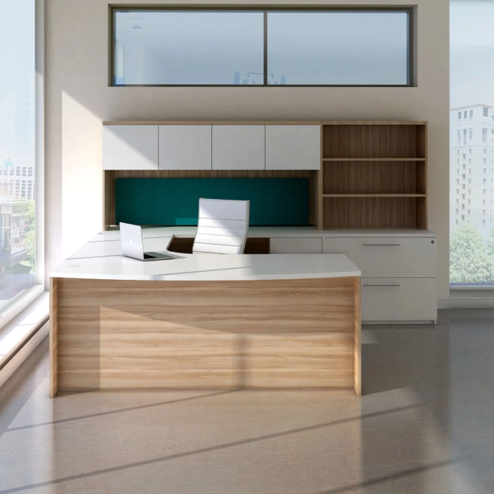 maverick desk collection u shape desk two tone
