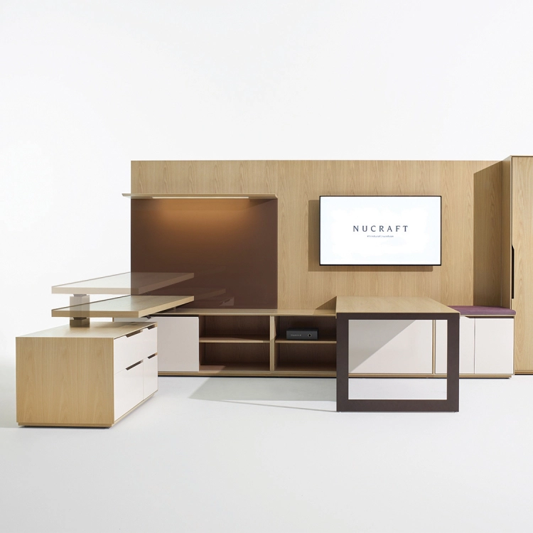 nucraft ascari u shape private office desk luxury collection